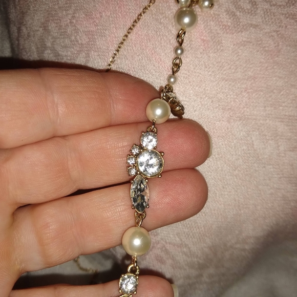 J. Crew faux Pearl and Crystal Necklace